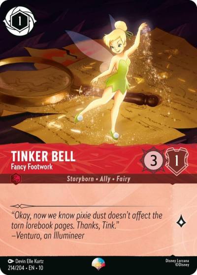 Tinker Bell Fancy Footwork Epic 214/204 Whispers in the Well Lorcana card