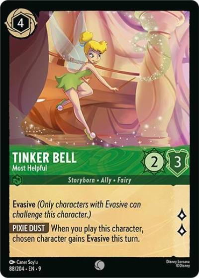 Tinker Bell Most Helpful 88/204 Fabled Lorcana card