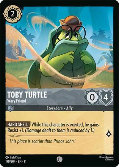 Toby Turtle Wary Friend 190/204 Reign of Jafar Lorcana card