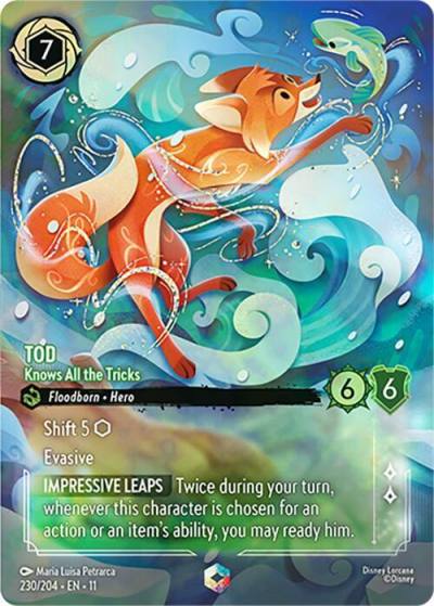 Tod Knows All the Tricks Enchanted 230/204 Winterspell Lorcana card
