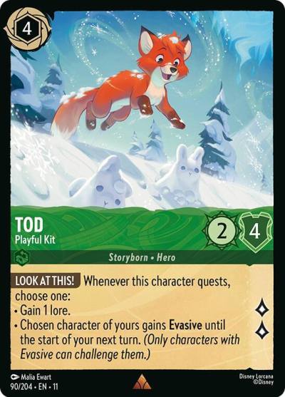 Tod Playful Kit 90/204 Winterspell Lorcana card