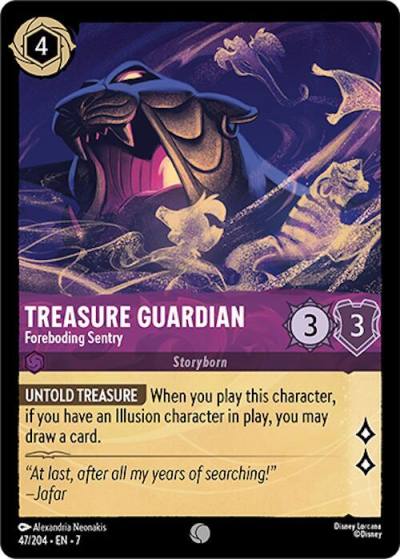 Treasure Guardian Foreboding Sentry 47/204 Archazia's Island Lorcana card