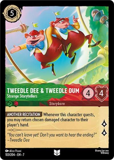 Tweedledee and Tweedledum Strange Storytellers 103/204 Archazia's Island Lorcana card