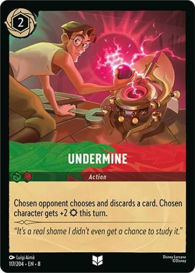 Undermine 117/204 Reign of Jafar Lorcana card