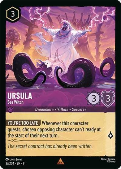 Ursula Sea Witch 37/204 Fabled Lorcana card