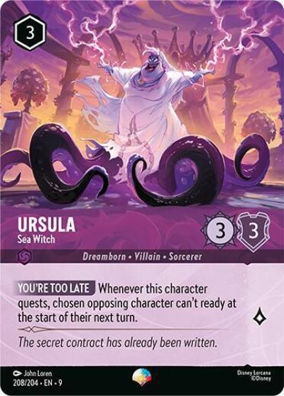 Ursula Sea Witch Epic 208/204 Fabled Lorcana card