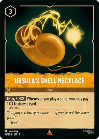 Ursulas Shell Necklace 33/204 Fabled Lorcana card