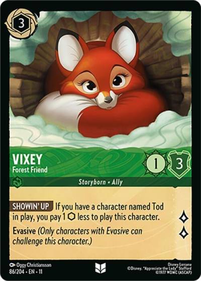 Vixey Forest Friend 86/204 Winterspell Lorcana card
