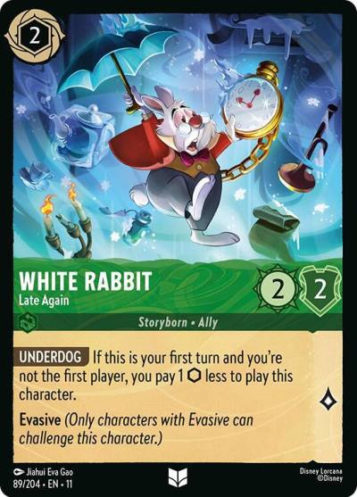 White Rabbit Late Again 89/204 Winterspell Lorcana card