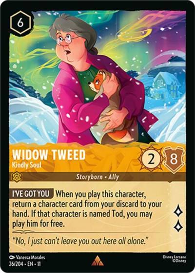 Widow Tweed Kindly Soul 26/204 Winterspell Lorcana card