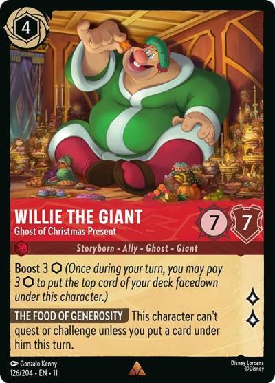 Willie the Giant Ghost of Christmas Present 126/204 Winterspell Lorcana card