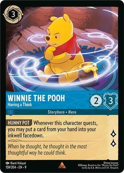 Winnie the Pooh Having a Think 159/204 Fabled Lorcana card