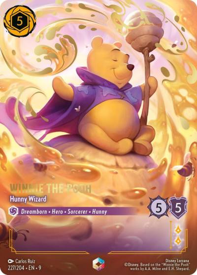 Winnie the Pooh Hunny Wizard Enchanted 227/204 Fabled Lorcana card