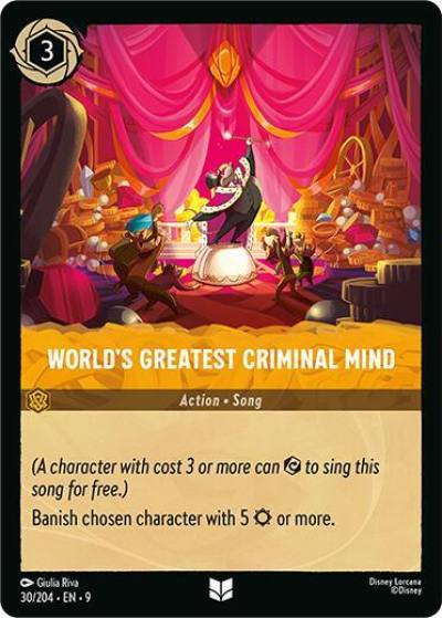 Worlds Greatest Criminal Mind 30/204 Fabled Lorcana card
