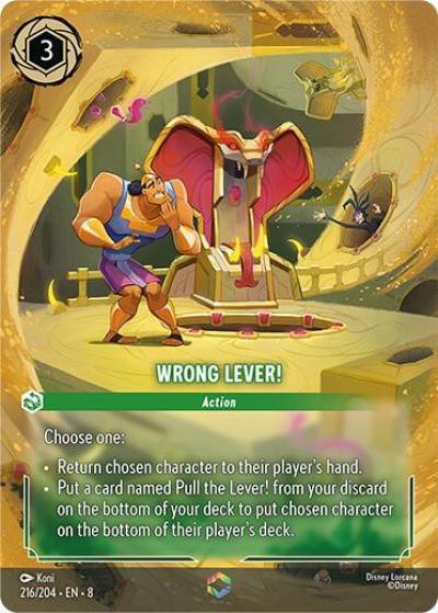 Wrong Lever Enchanted 216/204 Reign of Jafar Lorcana card