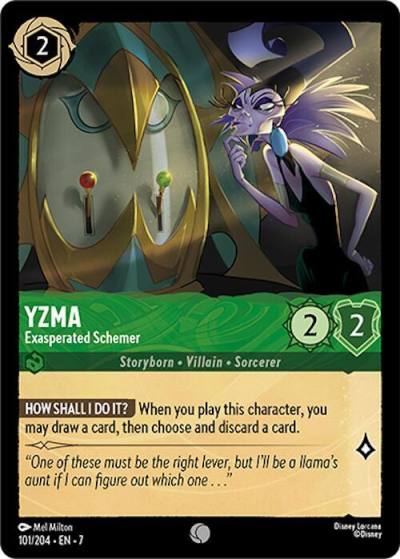 Yzma Exasperated Schemer 101/204 Archazia's Island Lorcana card