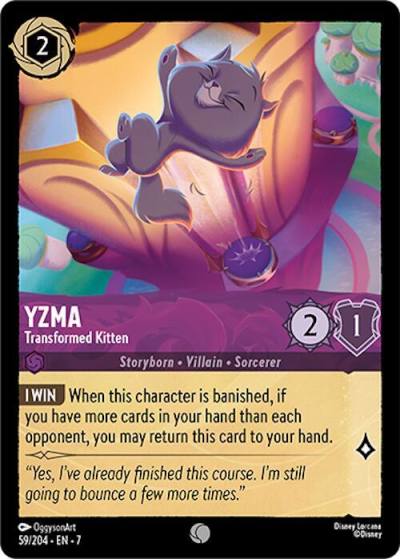 Yzma Transformed Kitten 59/204 Archazia's Island Lorcana card
