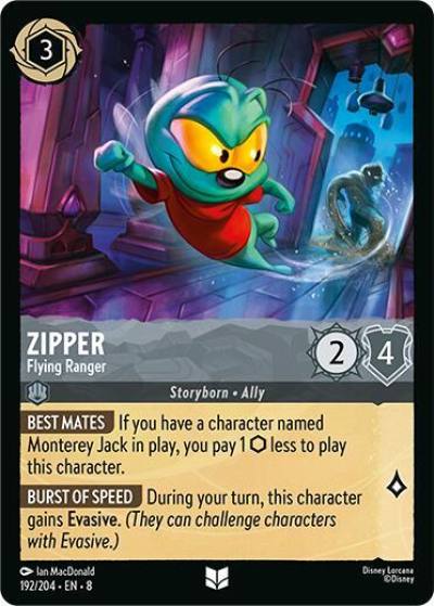 Zipper Flying Ranger 192/204 Reign of Jafar Lorcana card