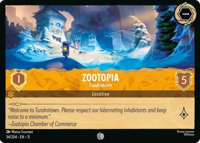 Zootopia Tundratown 34/204 Winterspell Lorcana card